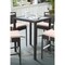 Armen Living Tropez Outdoor Patio Wicker Bar Table with Black Glass Top LCTRBTBE - alternate 2